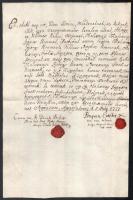 cca 1700-1800 5 régi okmány Zétényi templom javára történt tartozás fizetés, Apátfalva adóslevél, Cs...