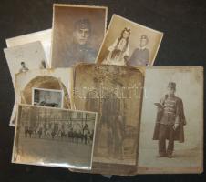 cca 1900-1940 15 db régi katonai témájú fotó és negatív (vegyes minőség) / 15 vintage military photos (mixed quality)