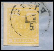 1858 1kr helyi levélen / on local cover "PESTH"