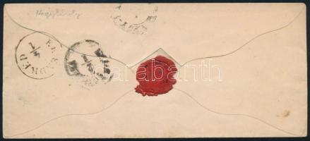 ~1868 2kr + 3kr levélen / on cover "NAGY-KÁROLY"