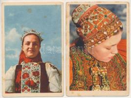 Körösfő, Izvoru Crisului (Kalotaszeg, Tara Calatei); - 2 db régi erdélyi folklór képeslap / 2 pre-1945 Transylvanian folklore postcards