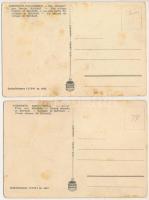 Körösfő, Izvoru Crisului (Kalotaszeg, Tara Calatei); - 2 db régi erdélyi folklór képeslap / 2 pre-19...