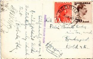 1937 Székelyudvarhely, Odorheiu Secuiesc; Székelykapu, erdélyi folklór / Transylvanian folklore, car...