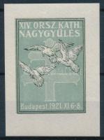 1921 Országos katolikus nagygyűlés Budapest levélzáró