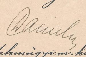 1895 Bp., szamosújvárnémeti báró Dániel Ernő (1843-1923) kereskedelemügyi miniszter, az 1896-os Ezre...