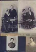 8 db vegyes méretű keményhátú fotó különböző ritka magyar fényképészek műterméből / 8 vintage photos...