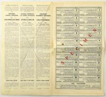 Budapest ~1930. "Magyar Általános Hitelbank" 7 1/2%-os aranyzáloglevele 100$-ról, "SP...