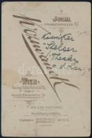 Sebastian Stelter (1849-1892) színész, komikus, keményhátú fotó, hátoldalon feliratozva, felületén k...