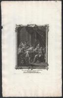 cca 1750-1800 5 db bibliai-egyházi témájú metszet (utolsó vacsora stb.), egyik Tintoretto után, rézm...