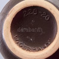 Német iparművész kerámia váza. Mázas, kézzel festett, jelzett, hibátlan 26 cm