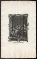 cca 1750-1800 4 db bibliai-egyházi témájú metszet Jézus életéből, egyik Tintoretto után, rézmetszet,...