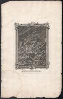 cca 1750-1800 4 db bibliai-egyházi témájú metszet, egyik Bassano után, rézmetszet, papír, jelzett a ...