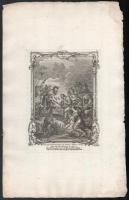 cca 1750-1800 4 db bibliai-egyházi témájú metszet, egyik Rubens után, rézmetszet, papír, jelzett a m...