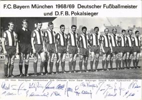 FC Bayern München 1968/69 Deutscher Fußballmeister und D.F.B. Pokalsieger / German football team, football players