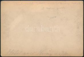 cca 1880 Bad Ischl - Hotel, J. Kohn üzlete, hátoldalon feliratozott keményhátú fotó, 10,5×16,5 cm