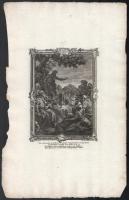 cca 1750-1800 4 db bibliai-egyházi témájú metszet, egyik Adam Elsheimer után, rézmetszet, papír, jel...