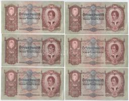 1932. 50P (6x) T:XF-F szép papír
Adamo P14