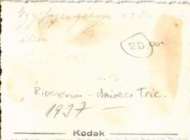 1937 RIPENSIA Temesvár - Unirea Tricolor Bucuresti (Bukarest) 5:0 labdarúgó mérkőzés, focisták a mec...