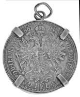 Ausztria 1861A 1Fl Ag "Ferenc József" jelzetlen keretben T:VF patina, kis karc Austria 186...