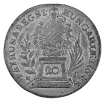 1764K-B 20kr Ag "Mária Terézia" (6,35g) T:VF fny., patina / Hungary 1764K-B 20 Kreuzer Ag ...