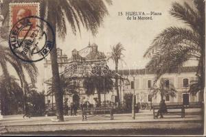 Huelva Plaza de la Merced square with cathedral