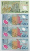 Románia 1999. 2000L "Napfogyatkozás" (3x) + 2000. 10.000L T:AU-F Romania 1999. 2000 Lei &q...