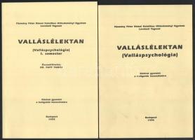 Valláslélektan. (Valláspsychológia). I-II. Összeáll.: Dr. Papp Tamás. Bp., 1993-1994, Pázmány Péter Római Katolikus Hittudományi Egyetem. Kiadói papírkötés, jó állapotban.