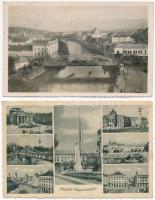 Nagyvárad, Oradea; - 13 db régi város képeslap a 40-es évekből / 13 pre-1945 town-view postcards fro...