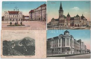 8 db régi történelmi magyar város képeslap: Pozsony, Kassa, Magas-Tátra, Szabadka / 8 pre-1945 historical Hungarian town-view postcards: Bratislava, Kosice, Vysoké Tatry, Subotica