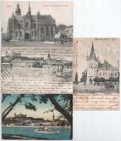 8 db régi történelmi magyar város képeslap: Pozsony, Kassa, Magas-Tátra, Szabadka / 8 pre-1945 histo...
