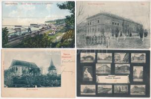 14 db régi magyar és történelmi magyar város képeslap / 14 pre-1945 Hungarian and historical Hungarian town-view postcards