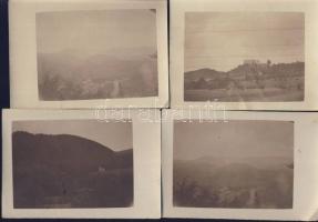 1915 Felvidék: Garam-völgy, Fülek 4 képből álló fotósorozat / Filakovo, Hron 4 vntage photos 12x8 cm