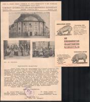 cca 1920-30 4 db reklám nyomtatvány: állattartás, lótenyésztési kiállítás, Szeiler József Délmagyaro...