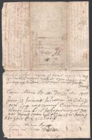 1791 Zsarnó (Zarnov, SK) Lömpös nevű földnek záloglevele Bereczky István, Papp János között, többszö...