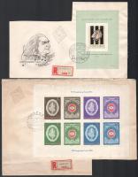 1960-1965 46 db FDC közte 2 blokk, a címzés mindegyikről kivágva