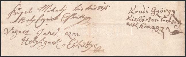 1739 Kiskürtös Felvidék, (Maly Krtis, SK) Rákóczy Borbála asszony jószágkárról szóló jegyzőkönyve a ...