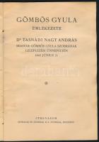 Dr. Tasnádi Nagy András: Gömbös Gyula emlékezete. - - beszéde Gömbös Gyula szobrának leleplezési ünn...