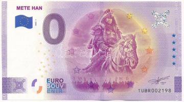 Törökország 2022. 0E &quot;Mete Han&quot; szuvenír bankjegy T:UNC Turkey 2022. 0 Euro &quot;Mete Han&quot; souvenir banknote C:UNC