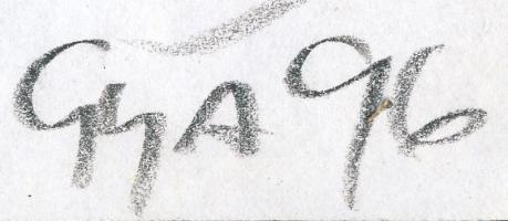 Győrfi András (1964-): Pegazus, 1996. Ceruza, papír. Jelezve jobbra lent. 21x29,5 cm