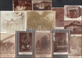 1910 Úrvölgy, Felvidék, vegyes fotó tétel, 7×10 és 10,5×17 cm közötti méretekben
