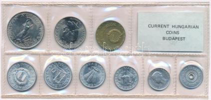 1976. 2f-10Ft (9xklf) érmés forgalmi sor fóliatokban T:UNC Adamo FO9