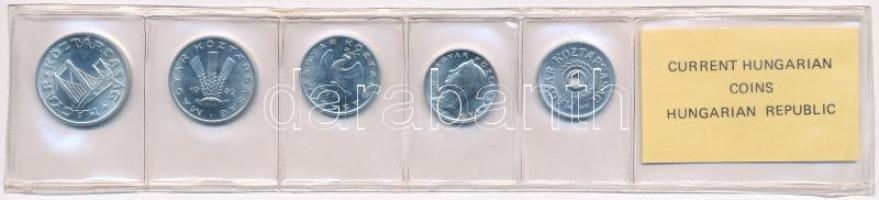 1992. 2f-50f Al (5xklf) fillér forgalmi sor fóliatokban T:UNC Adamo FO25