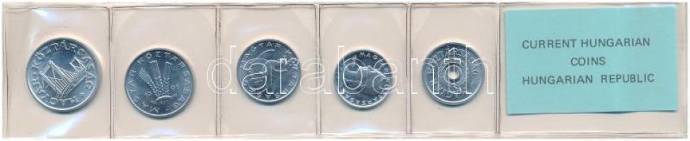 1991. 2f-50f Al (5xklf) fillér forgalmi sor fóliatokban T:UNC Adamo FO24