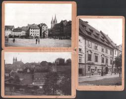 cca 1895 Csehországi részletek, 7 db keményhátú fotó, sérülésekkel, 10,5×16,5 cm