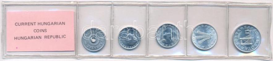 1990. 2f-50f Al (5xklf) fillér forgalmi sor fóliatokban T:UNC Adamo FO23