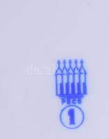 Zsolnay Stop táblás hamutartó. Matricás, jelzett, kopással d: 11 cm