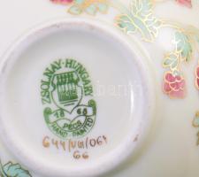 Zsolnay virág mintás vázácska., kézzel festett, jelzett, hibátlan