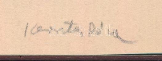 Koszta Rozália (1925-1993): Szerelmes kártyák. Fametszet, papír, jelzett, paszpartuban, 20×8,5 cm