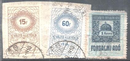 Illetékbélyeg tétel, nagyalakú berakólapon