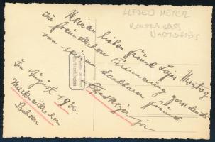 1936 Alfred Meyer (1891-1945) nagybőgős dedikált fotója / 1936 Autographed photo of bassist Alfred M...